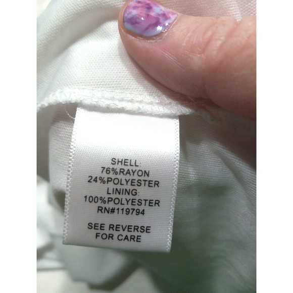 One World Live and Let Live White Maxi Dress Sz Medium Boho Lined Sheer Pattern - Picture 10 of 12